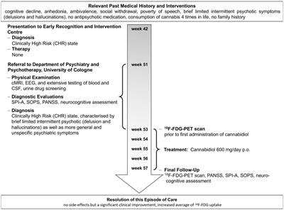 Cannabidiol enhances cerebral glucose utilization and ameliorates psychopathology and cognition: A case report in a clinically high-risk mental state